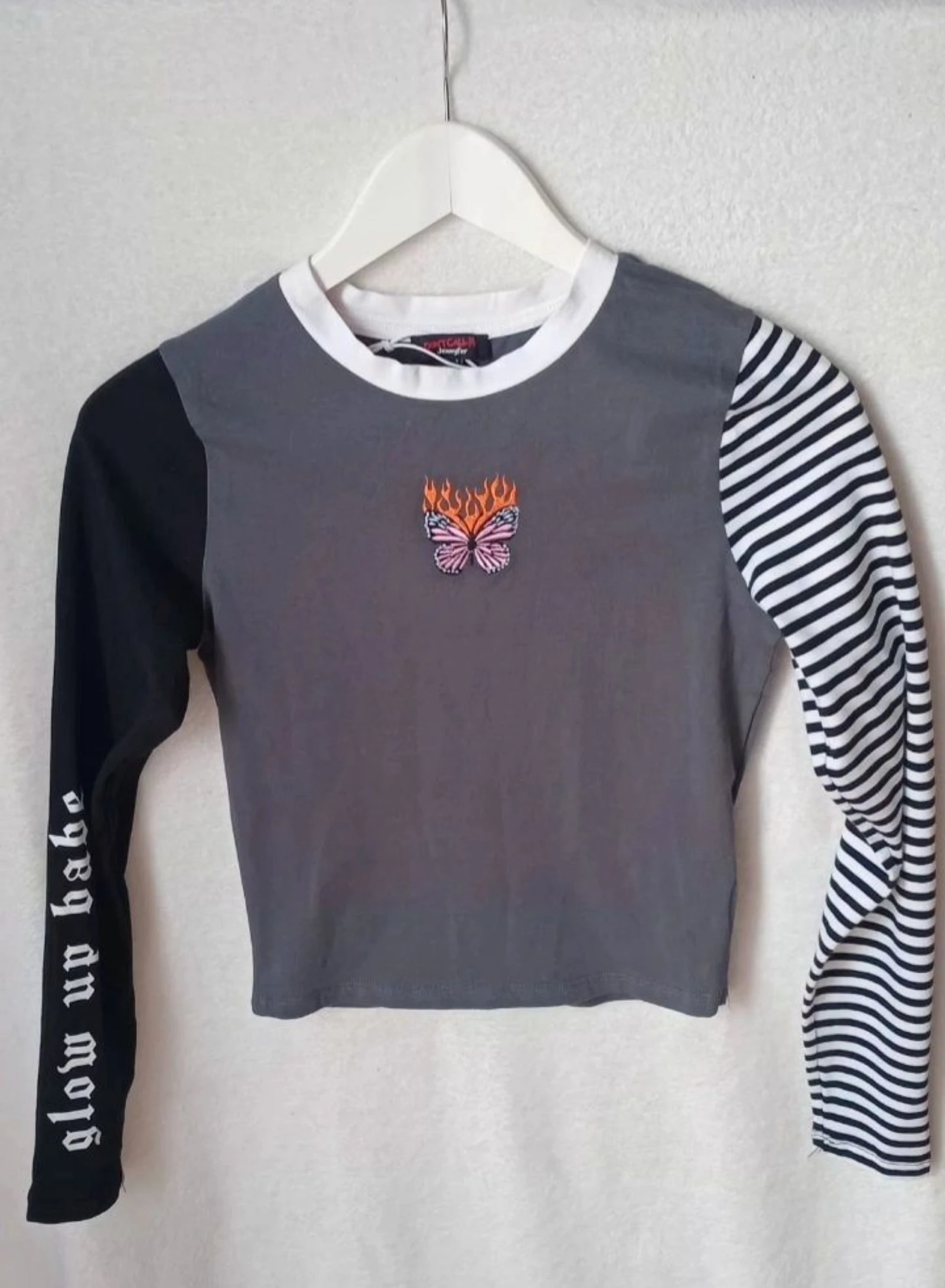 Top asymétrique Flame Butterfly •Neuf Collector•T S